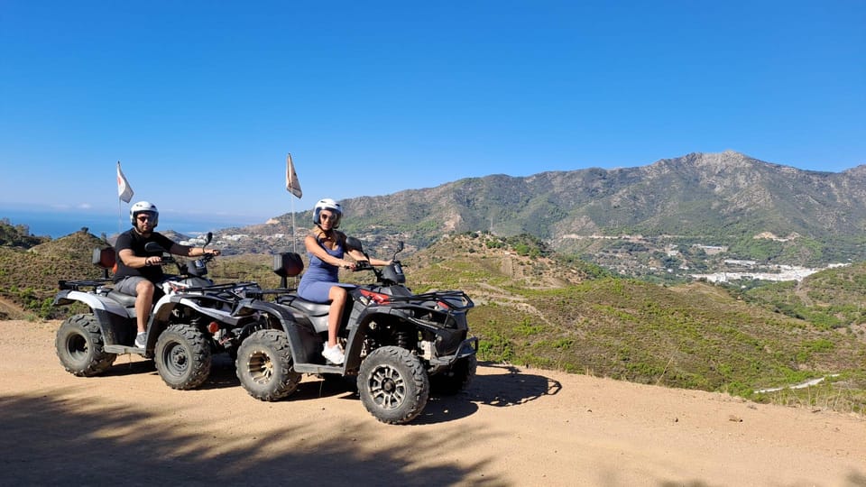 2 hours Quad Tour Marbella - 170€ per Quad up to 2 people - Ojen hills, Costa del Sol panoramas, and the view-game the guide runs