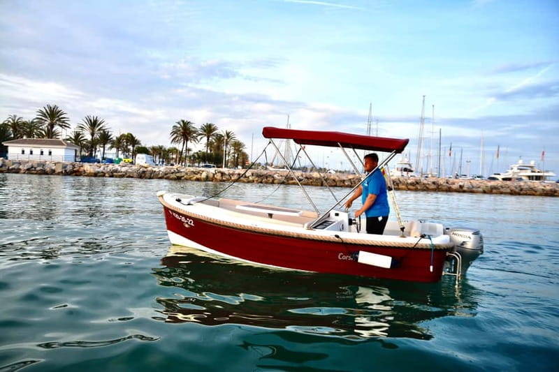 Benalmadena: Boat Rental with No License Required - The Costa del Sol cruise: photos, swimming, snorkeling, and dolphins