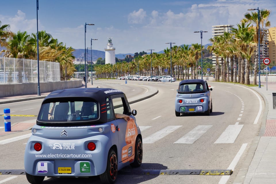 Cruise Terminal Pickup: Málaga in 2 Hours by Electric Car - Approaching Malaga Cathedral and the city’s grand center