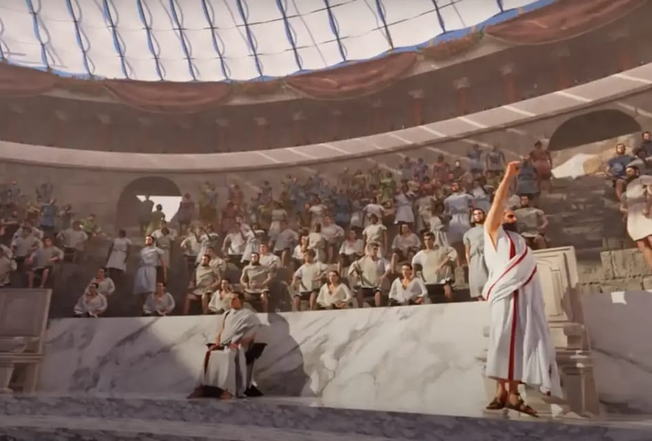Malaga: Alcazaba, Picasso and more, walking tour with 5 VR experiences ! - Roman Theater, Malaga: where the city’s older cultural life pops
