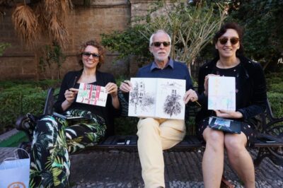 Malaga: Drawing & Painting Lesson Outdoors - Meeting by the Centre Pompidou Colors Cube