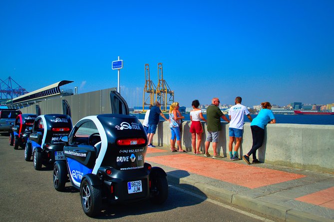Malaga Highlights by Electric Car with Port Pick up - The 2-hour route: Malagueta to Gibralfaro views