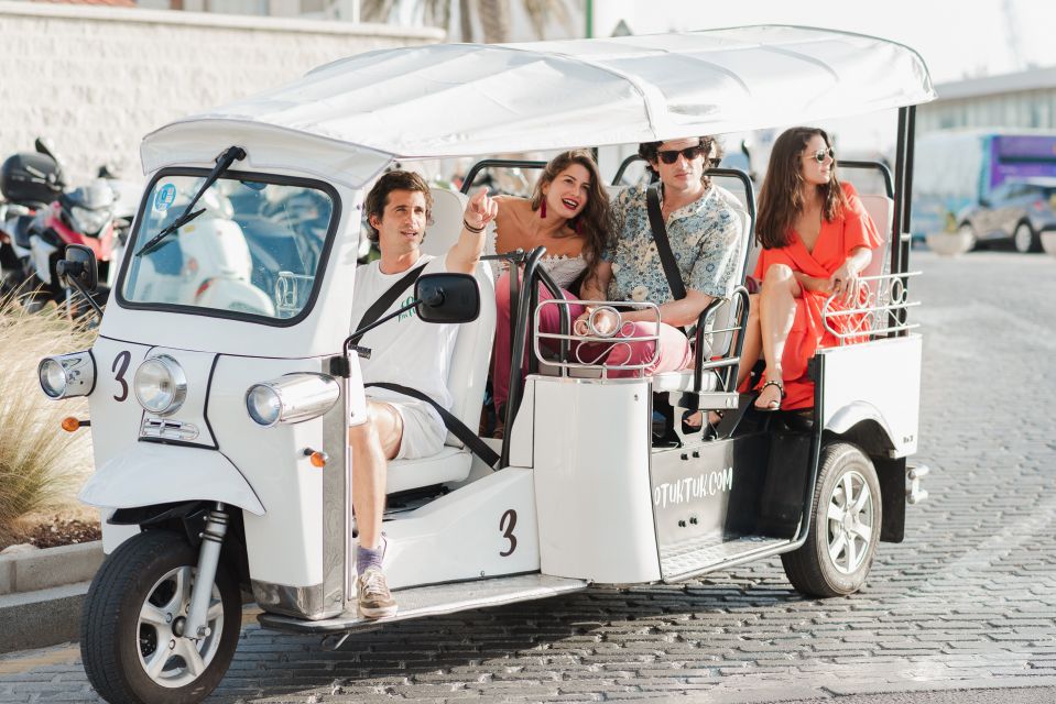 Malaga: Private City Tour by Eco Tuk Tuk - Ayuntamiento de Málaga and the Centre Pompidou Malaga exterior stops