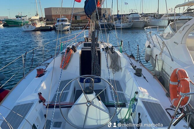 Marbella- sunset from a sailboat with drinks - Group size: why max 11 makes it feel more personal