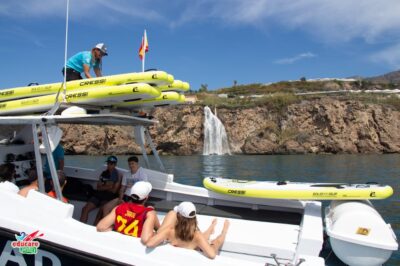 Nerja: Maro Waterfall Boat Trip with Paddleboarding & Drink - Boarding Aventumar at Caleta de Vélez (Gate C) and timing your day