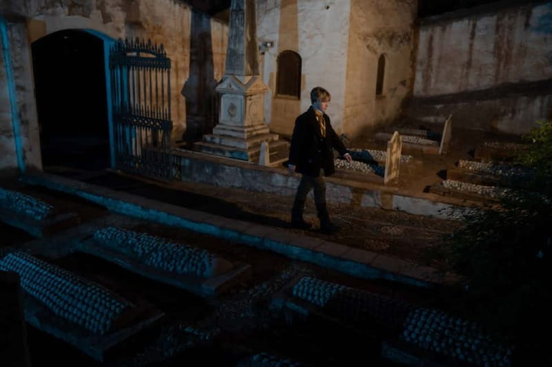 Night theatrical visit to the English cemetery - Captain Kritschman, Robert Boyd, and Mary Ann’s Stone Angel